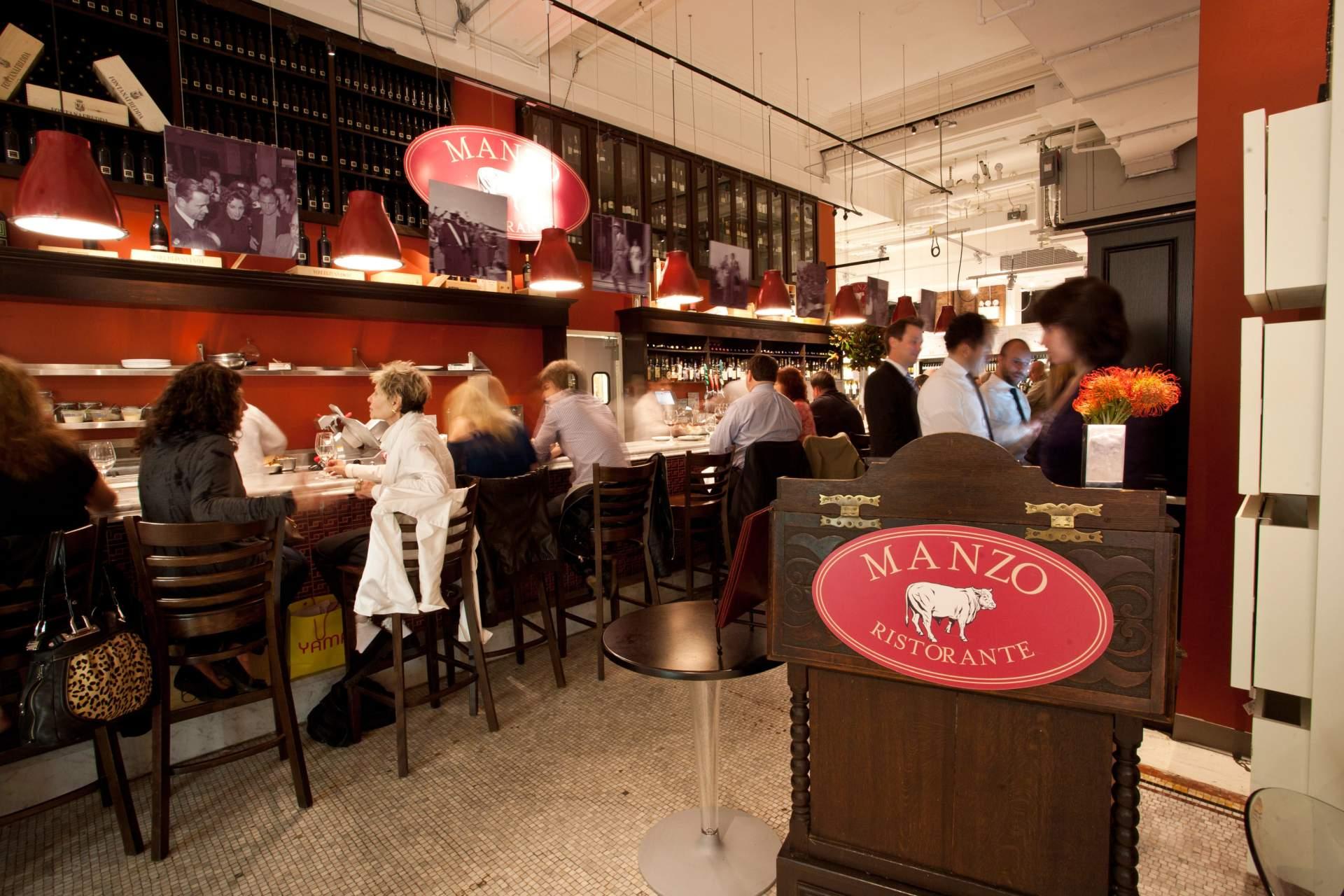 interior of Manzo at Eataly