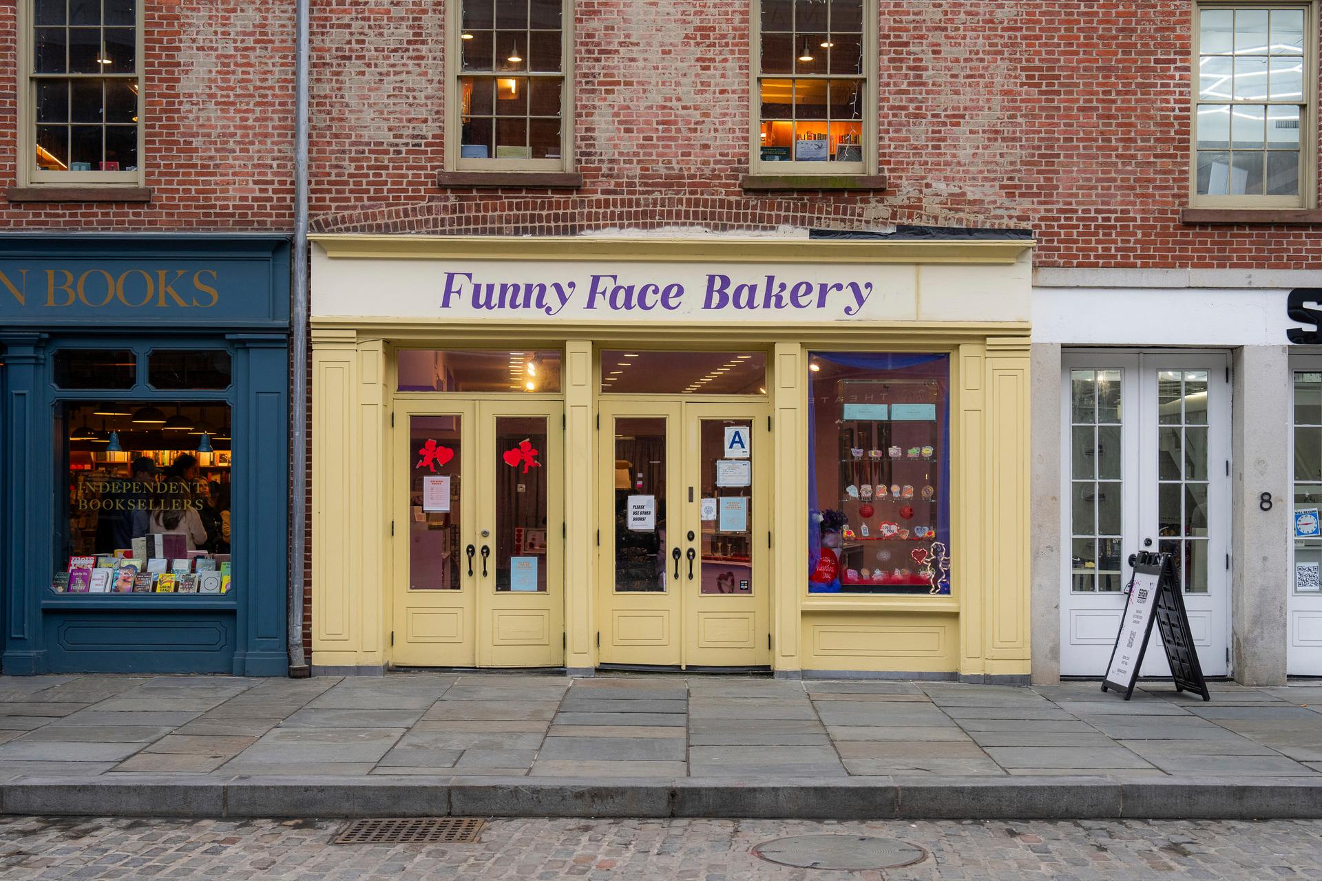 Exterior of Funny Face Bakery